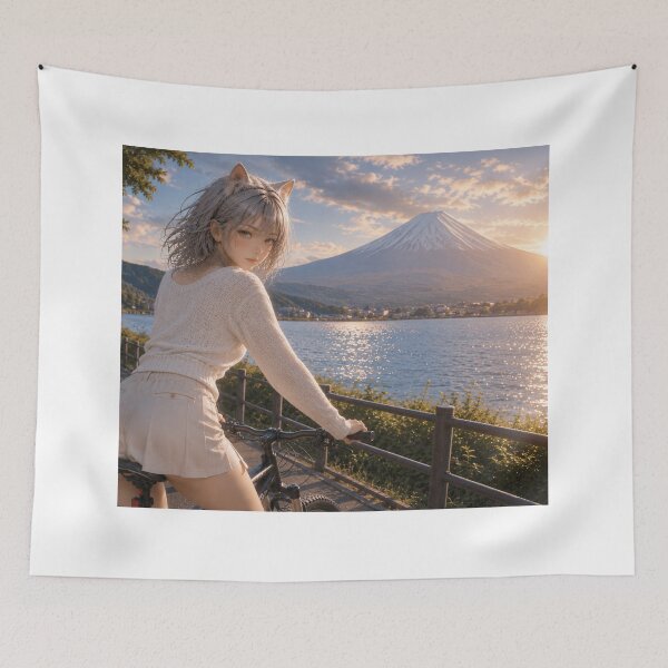 Item preview, REINA Cycling at Mt. Fuji – Catgirl Bicycle Adventure in Japan designed and sold by RinaWorksJP.