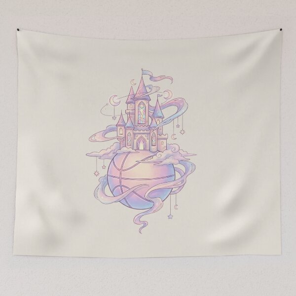 Item preview, Pastel Basketball Fantasy Castle Dreamscape designed and sold by MythicCotton.