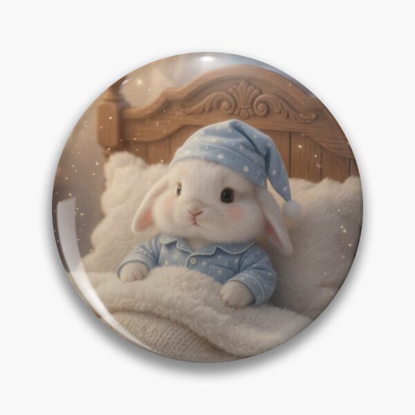 Item preview, Cute Baby Bunny in Pajamas Tucked into Bed – Sweet Dreams Art designed and sold by lovelistivkaa.
