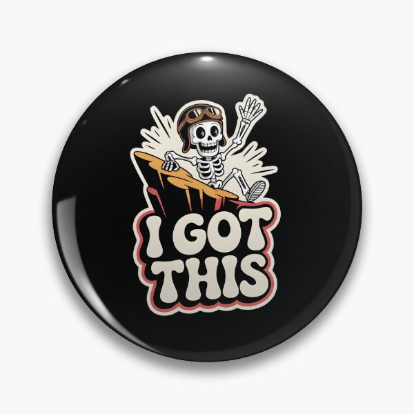 Item preview, I Got This Funny Skeleton Surfing Motivation Design designed and sold by Raw Tigers.