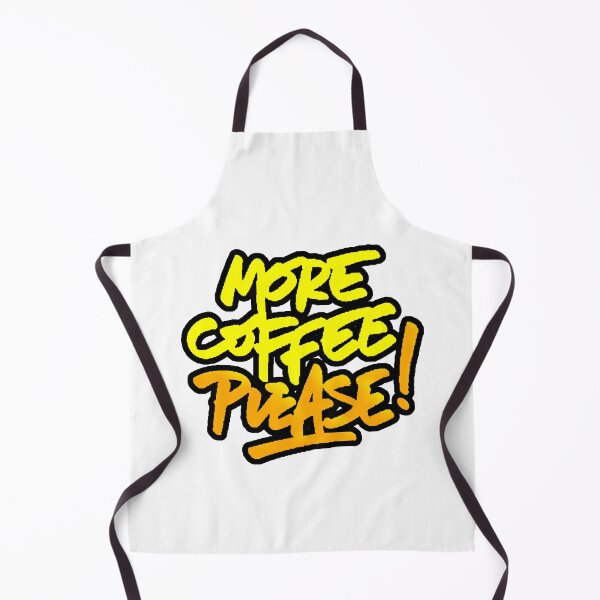 Item preview, More Coffee Please Typography Yellow Orange Coffee designed and sold by AstronautMerch.