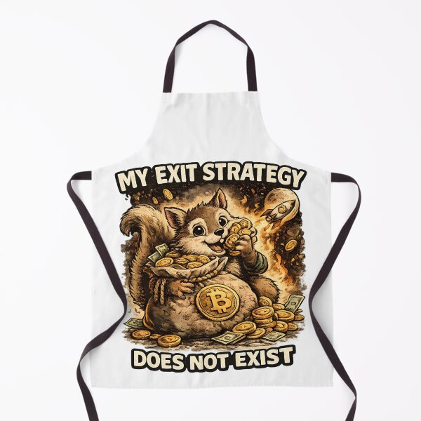 Item preview, My Exit Strategy Does Not Exist Funny Crypto Squirrel Meme designed and sold by DryHumorPrints.