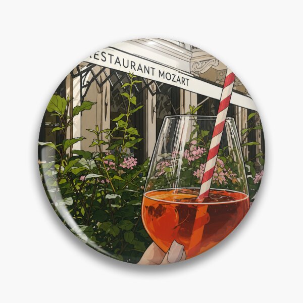 Item preview, Vienna Spritz at Café Mozart | European Summer Travel Illustration designed and sold by sallysartallery.