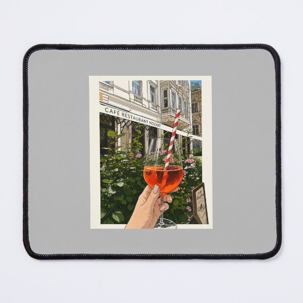 Item preview, Vienna Spritz at Café Mozart | European Summer Travel Illustration designed and sold by sallysartallery.