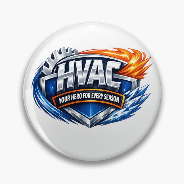Item preview, HVAC Technician Hero Logo - Heating and Cooling Tech Gif designed and sold by FrozenHeat97.