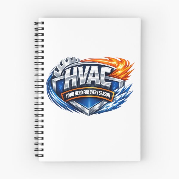 Item preview, HVAC Technician Hero Logo - Heating and Cooling Tech Gif designed and sold by FrozenHeat97.