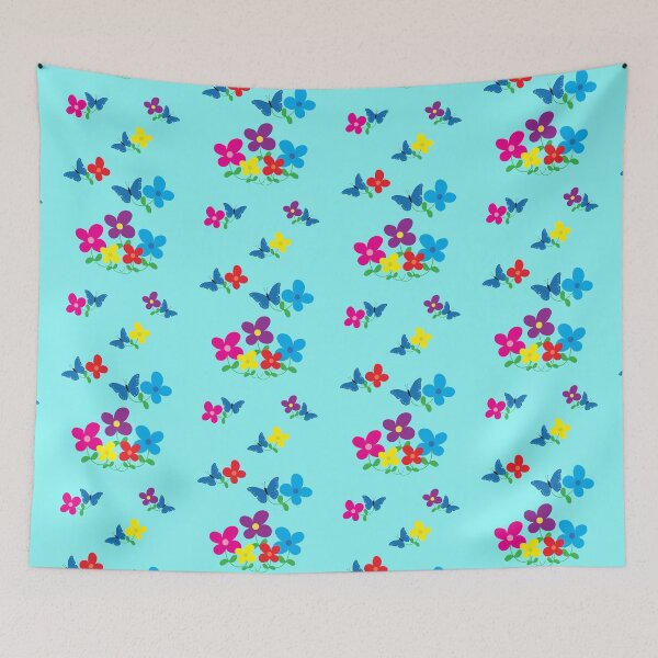 Item preview, Butterflies Picking Flowers Pattern designed and sold by PattersArt.