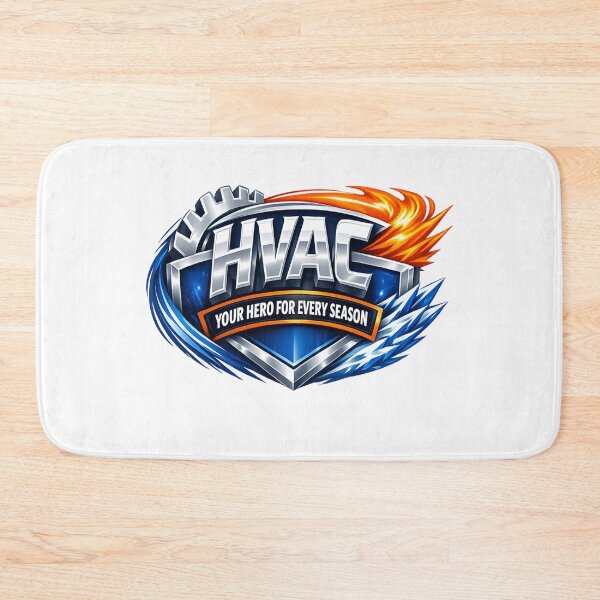 Item preview, HVAC Technician Hero Logo - Heating and Cooling Tech Gif designed and sold by FrozenHeat97.