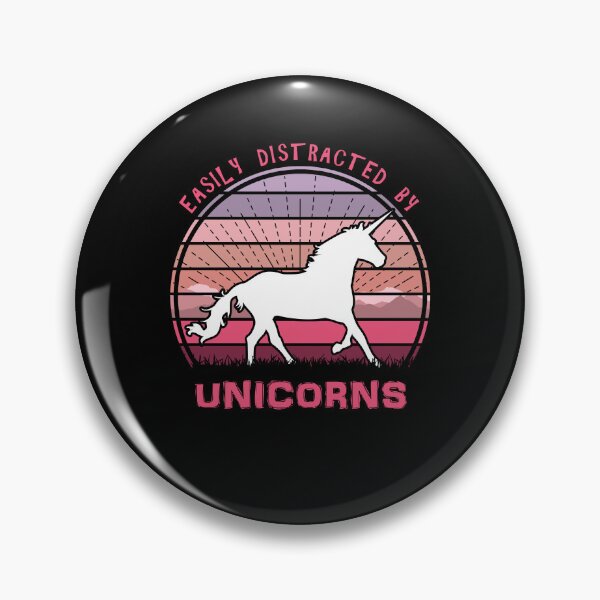 Item preview, Easily Distracted By Unicorns Retro Sunset designed and sold by marke770.