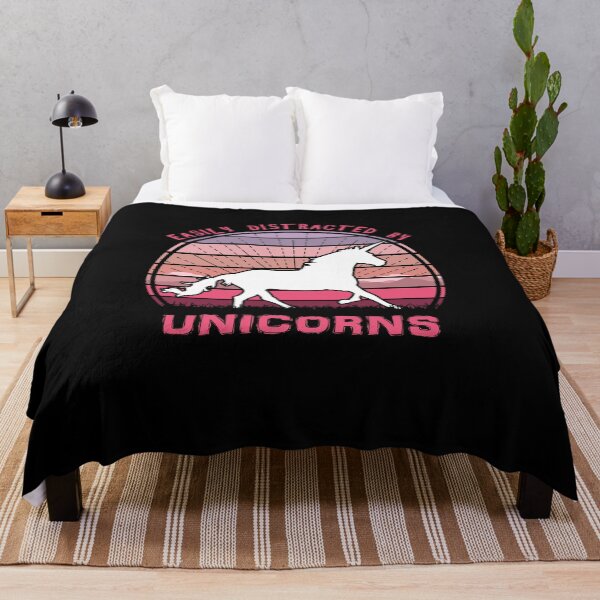 Item preview, Easily Distracted By Unicorns Retro Sunset designed and sold by marke770.