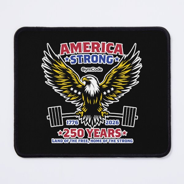 Item preview, America Strong 250 Years Patriotic Workout Tee designed and sold by GymCode.