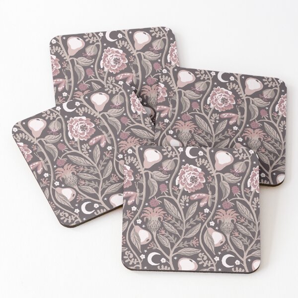 Item preview, Midnight Fruit Garden - Mauve and Taupe designed and sold by kobyakov.