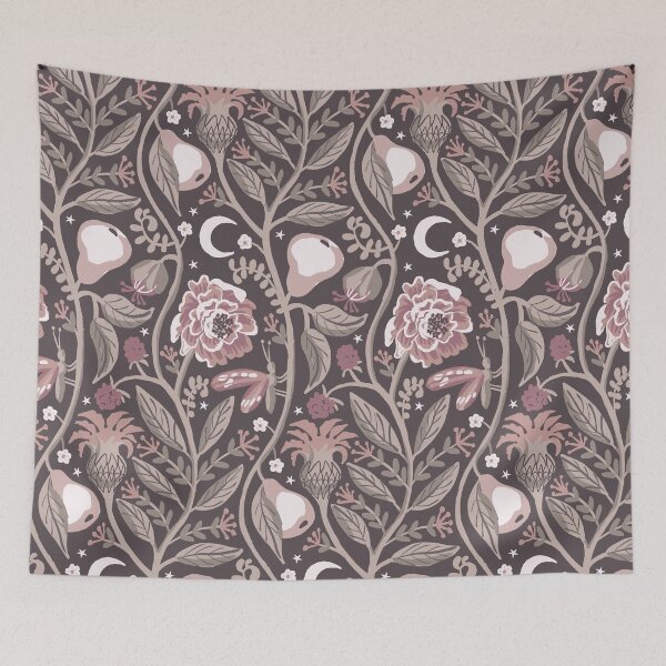 Item preview, Midnight Fruit Garden - Mauve and Taupe designed and sold by kobyakov.