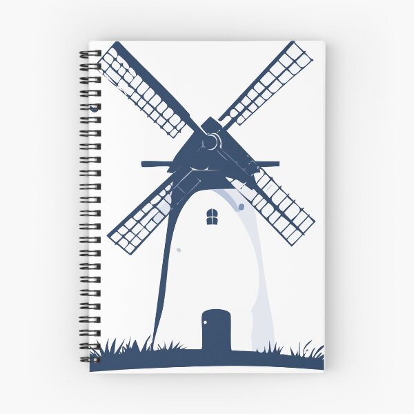 Item preview, Holland  Blue and White Windmill Illustration designed and sold by BetweenForms.