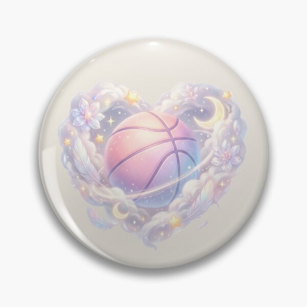 Item preview, Pastel Basketball Heart Cloud Stars Dreamy Celestial Design designed and sold by MythicCotton.