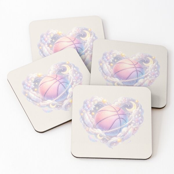 Item preview, Pastel Basketball Heart Cloud Stars Dreamy Celestial Design designed and sold by MythicCotton.