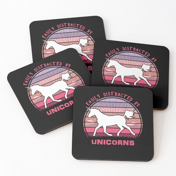 Item preview, Easily Distracted By Unicorns Retro Sunset designed and sold by marke770.