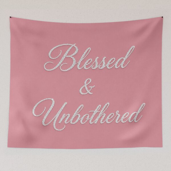Item preview, Pink - Blessed & Unbothered  designed and sold by DesignsByPrnces.