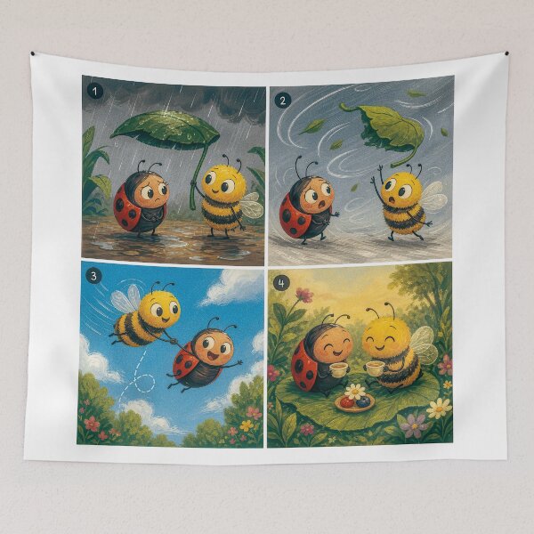 Item preview, Ladybug and Bee: A New Friendship designed and sold by JaN44Fotografia.