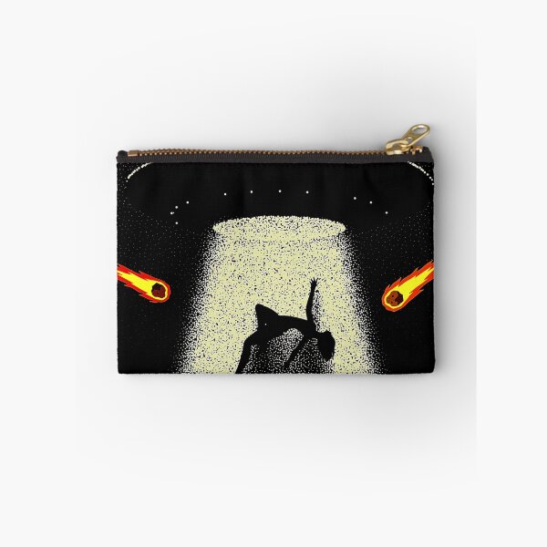 Item preview, Vintage UFO Alien Abduction with Flaming Meteors  designed and sold by FahdSpaceArt.