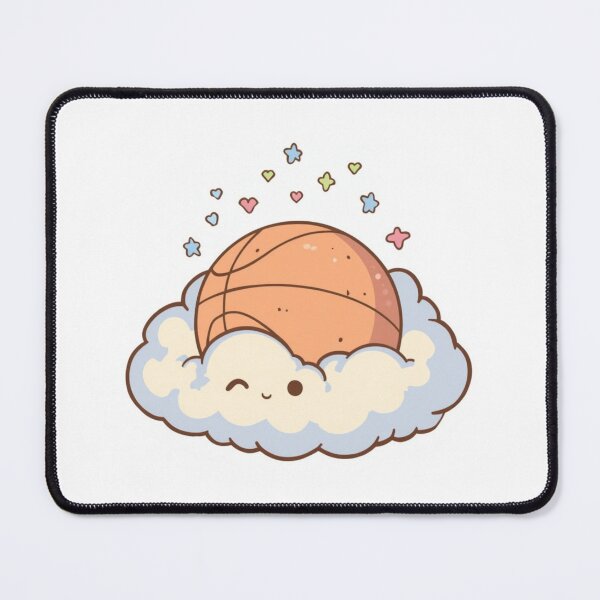 Item preview, Cute Pastel Basketball Cloud Kawaii Illustration designed and sold by Nova Blend.