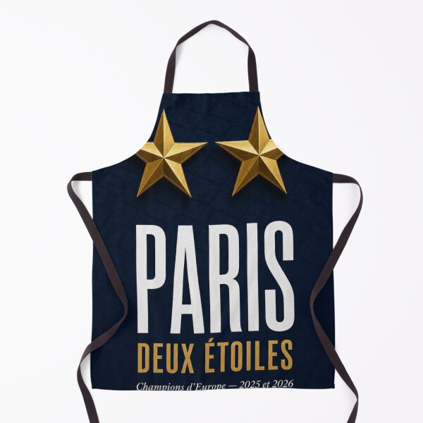 Item preview, Deux Étoiles Paris Champions of Europe 2025 2026 Minimalist designed and sold by BrickByDream.