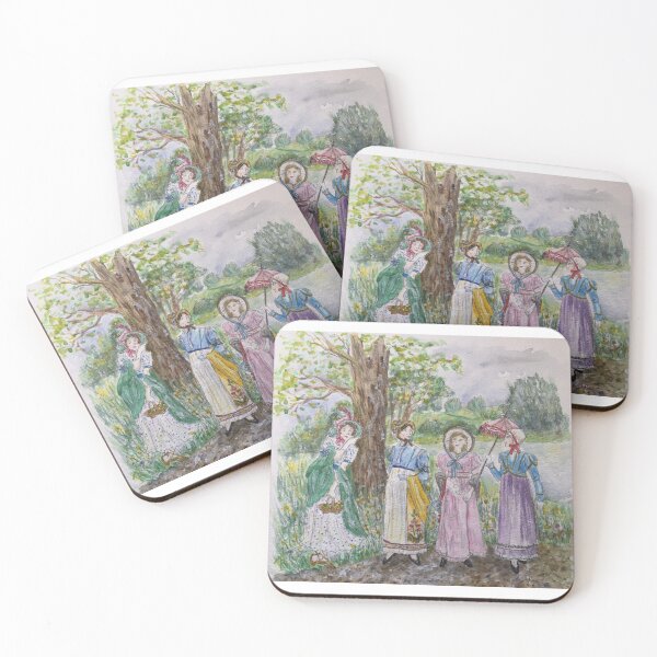 Item preview, Regency ladies promenading in the parkland designed and sold by HollyAngharad1.
