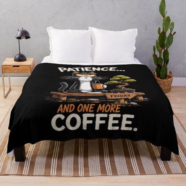 Item preview, Patience And Coffee Cat designed and sold by jodotodesign.
