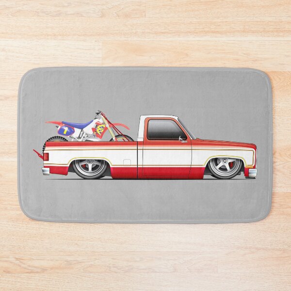 Item preview, Square Body Lowrider Truck with Dirt Bike in the back. 2-Stroke Dirt Bike designed and sold by Pro29Graphics.