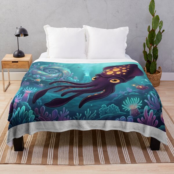 Item preview, Deep Sea Squid Whimsical Art designed and sold by AirCrayons27.