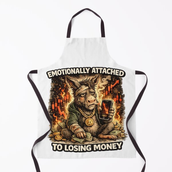 Item preview, Emotionally Attached To Losing Money Funny Crypto Donkey Meme designed and sold by DryHumorPrints.