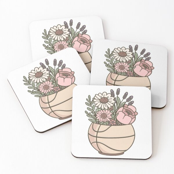 Item preview, Floral Basketball Planter Pastel Aesthetic Art designed and sold by Nova Blend.