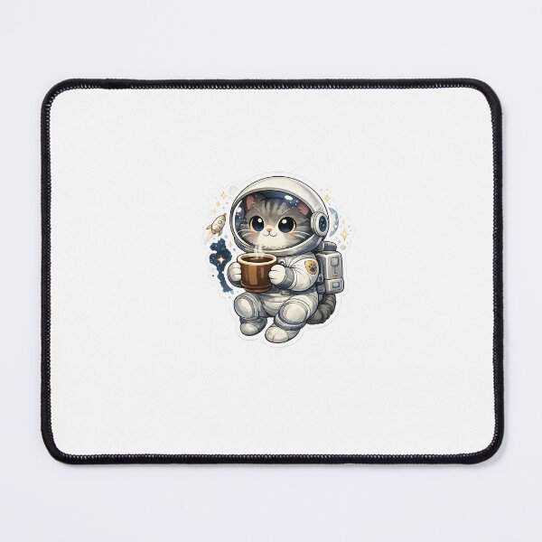 Item preview, Astronaut Cat Coffee Sticker designed and sold by ModernMoodCo.