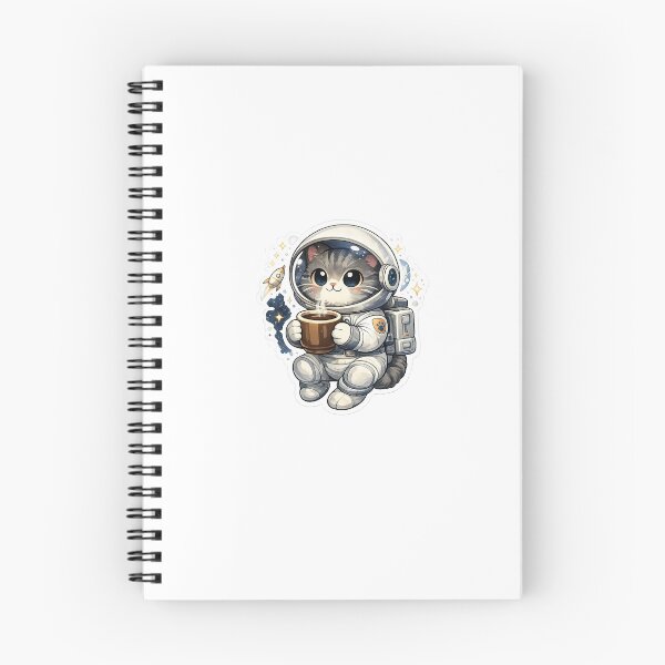 Item preview, Astronaut Cat Coffee Sticker designed and sold by ModernMoodCo.