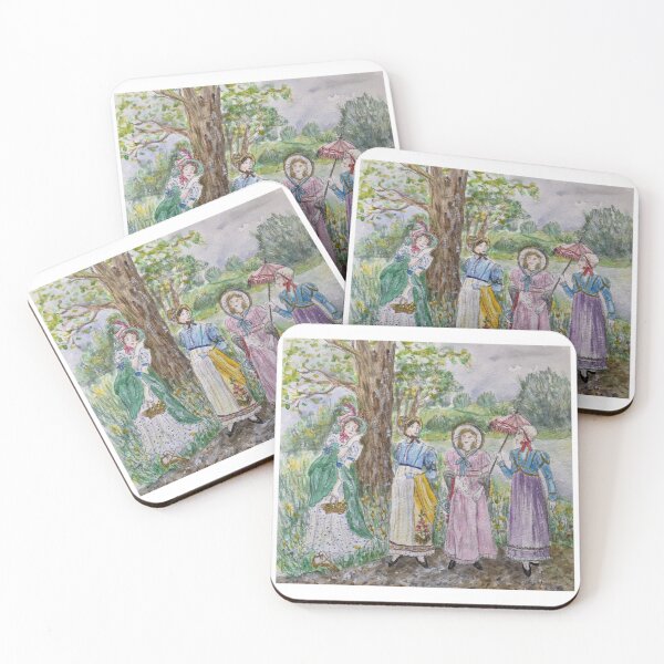 Item preview, Regency ladies promenading in the parkland (version two) designed and sold by HollyAngharad1.