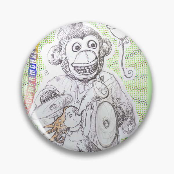 Item preview, Drummer Monkey Song With Musical Pierrot & Singing Balloon (Drawing by ACCI) designed and sold by VanyssaGraphics.