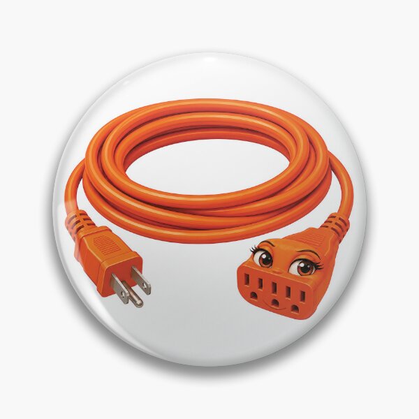 Item preview, Funny Orange Extension Cord with Face designed and sold by ShineEyePirate.