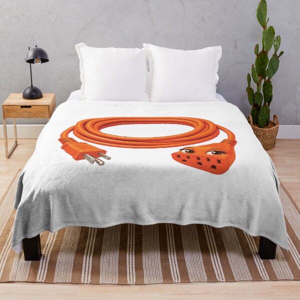 Item preview, Funny Orange Extension Cord with Face designed and sold by ShineEyePirate.