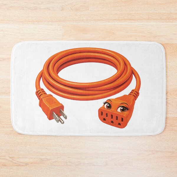 Item preview, Funny Orange Extension Cord with Face designed and sold by ShineEyePirate.