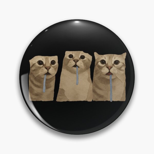 Item preview, Triple Drooling Goofy Cats Meme designed and sold by CDPrintsDesigns.