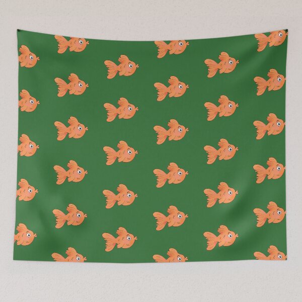 Item preview, Goldfish Crazy (Green) designed and sold by yellowflowerhut.