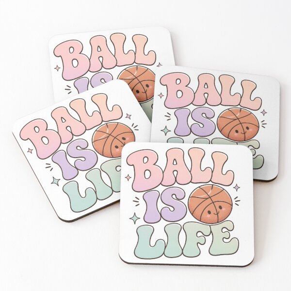 Item preview, Ball Is Life Pastel Aesthetic Typography Art designed and sold by Nova Blend.