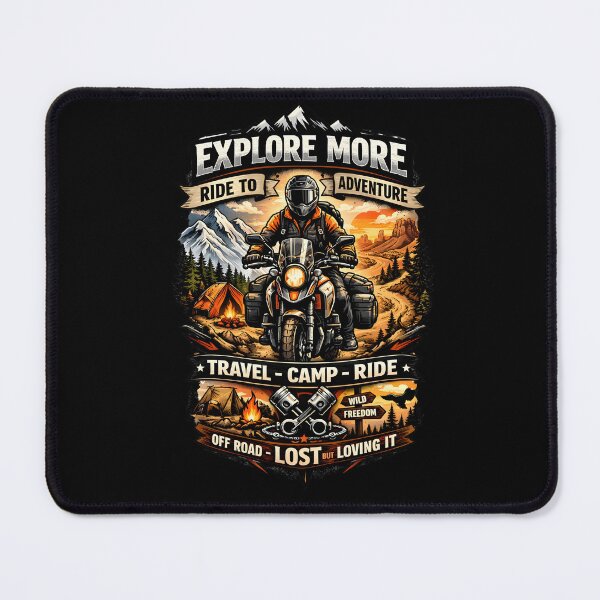 Item preview, Explore More Adventure Motorcycle Travel Camp Ride designed and sold by zelvoc-wear.