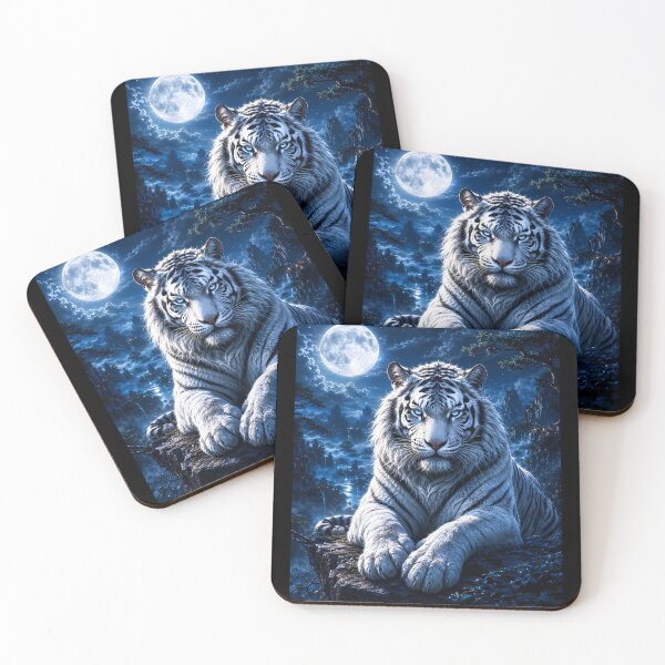 Item preview, Moonlit White Tiger Guardian designed and sold by ManJiangHong.