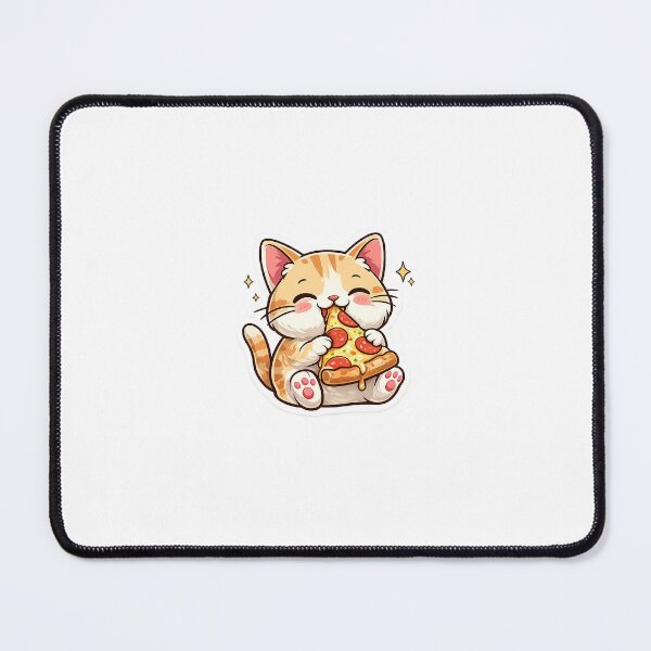Item preview, Funny Cat Eating Pizza Sticker designed and sold by NexusPixels.