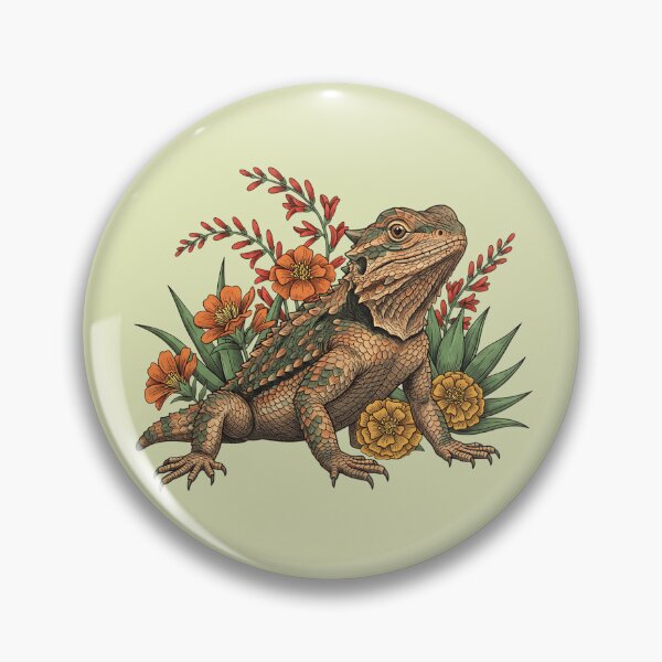 Item preview, Texas Horned Lizard Southwestern Flora Design designed and sold by BirdsnStuff.