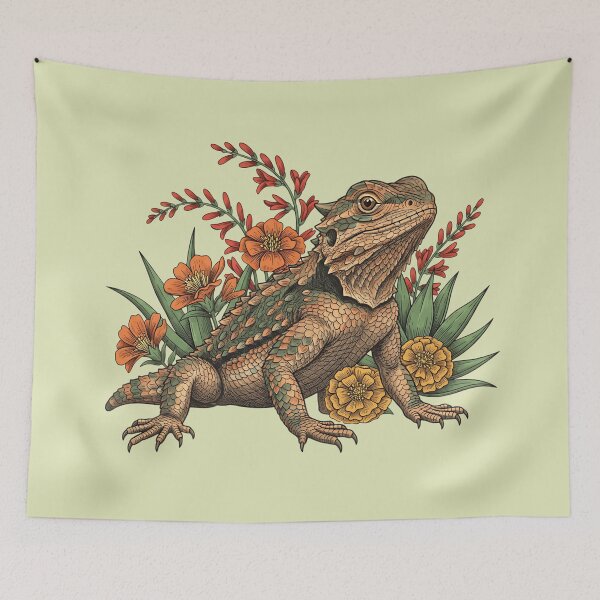 Item preview, Texas Horned Lizard Southwestern Flora Design designed and sold by BirdsnStuff.