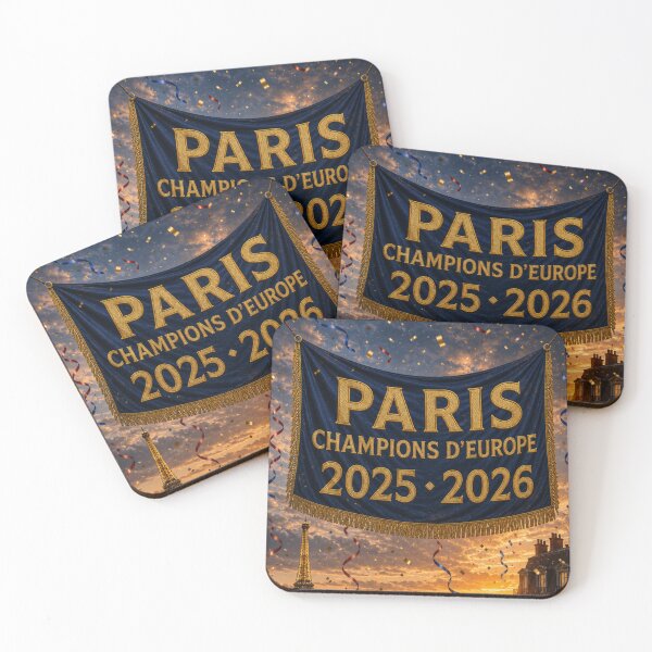 Item preview, Paris Skyline Champions of Europe 2025 2026 Seine River Championship Banner designed and sold by BrickByDream.