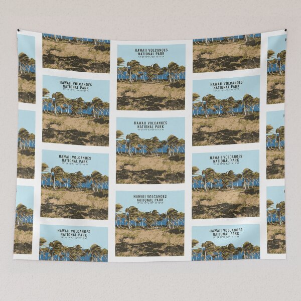 Item preview, Windy Hawaii Volcanoes Travel Art designed and sold by Mundivagant Designs.