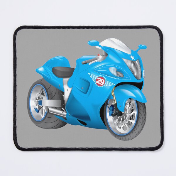 Item preview, Blue Hayabusa Style Fat Tire Street Bike Motorcycle designed and sold by Pro29Graphics.